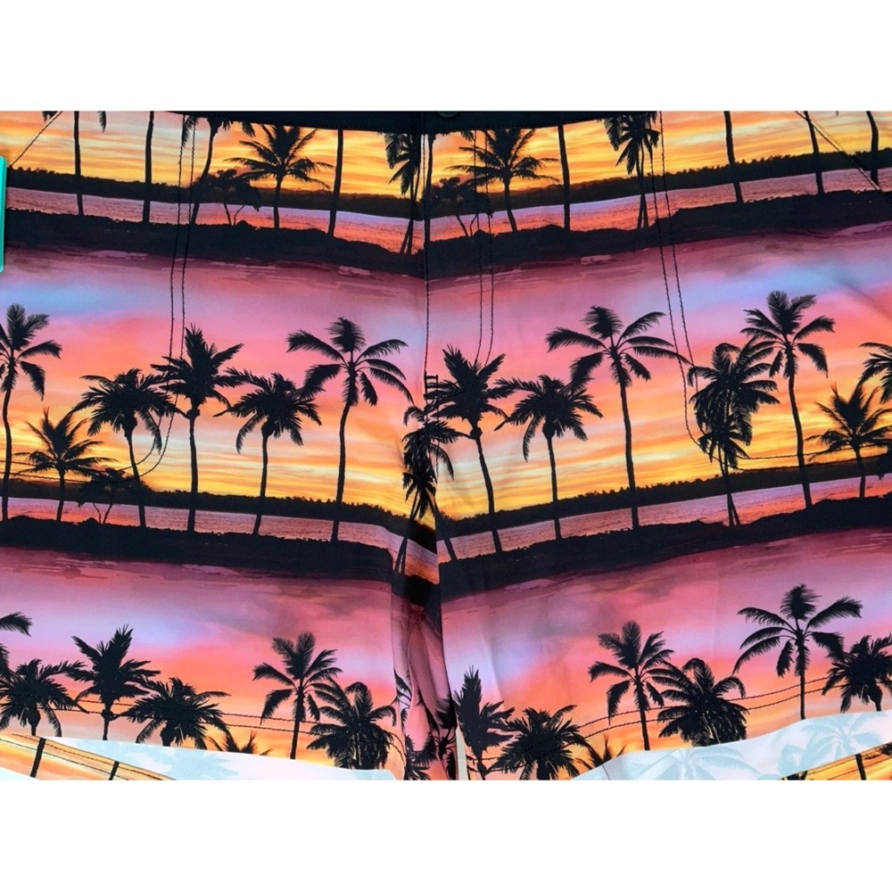 NWT Women’s Sea-Doo Classic 6” Boardshorts - Sunset Palm Trees Med - Picture 12 of 14